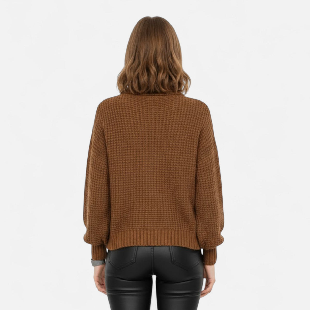 Helen | Women's Wool-Blend Turtleneck Sweater – Classic Knit