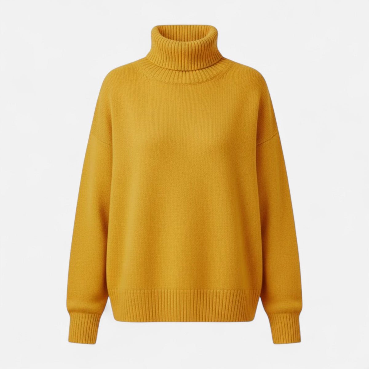 Delia | Women's Wool-Blend Turtleneck Sweater – Oversized Thick Knit