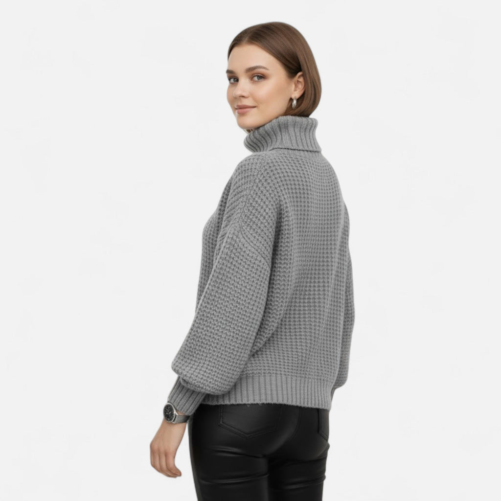 Helen | Women's Wool-Blend Turtleneck Sweater – Classic Knit