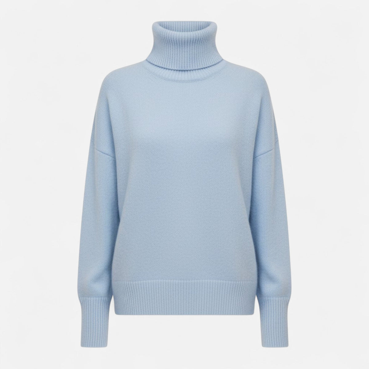 Delia | Women's Wool-Blend Turtleneck Sweater – Oversized Thick Knit