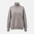 Delia | Women's Wool-Blend Turtleneck Sweater – Oversized Thick Knit