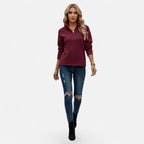 Audrey | Women's Zipper Stand-Collar Knit Sweaters