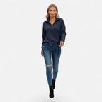 Audrey | Women's Zipper Stand-Collar Knit Sweaters