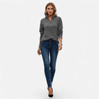 Audrey | Women's Zipper Stand-Collar Knit Sweaters