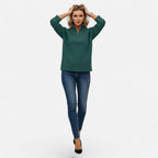 Audrey | Women's Zipper Stand-Collar Knit Sweaters