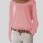 Ursula | Women's Lightweight Boat Neck Sweater with Relaxed Draped Fit