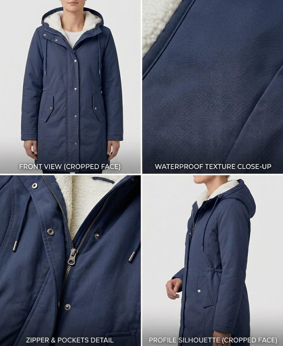 Marilyn | Cozy Hooded Weatherproof Coat