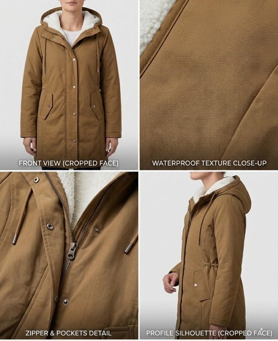 Marilyn | Cozy Hooded Weatherproof Coat