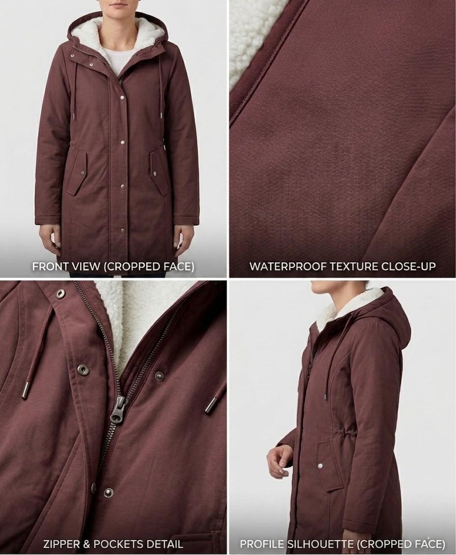 Marilyn | Cozy Hooded Weatherproof Coat
