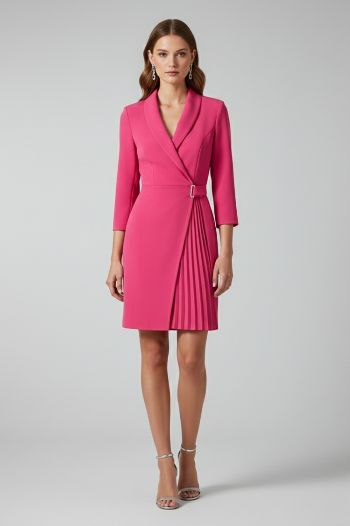 Annie | Women's Blazer Dress with Notched Collar and Straight Hem