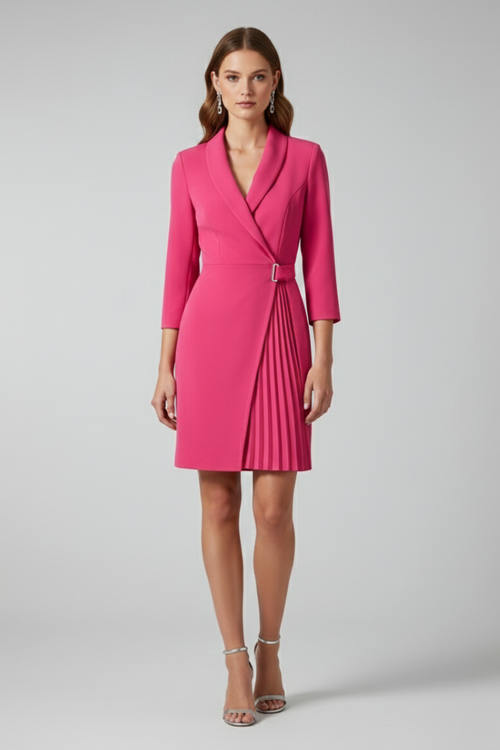 Annie | Women's Blazer Dress with Notched Collar and Straight Hem