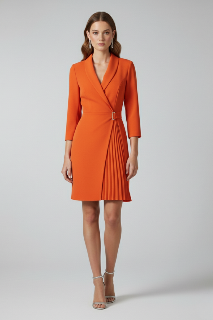 Annie | Women's Blazer Dress with Notched Collar and Straight Hem