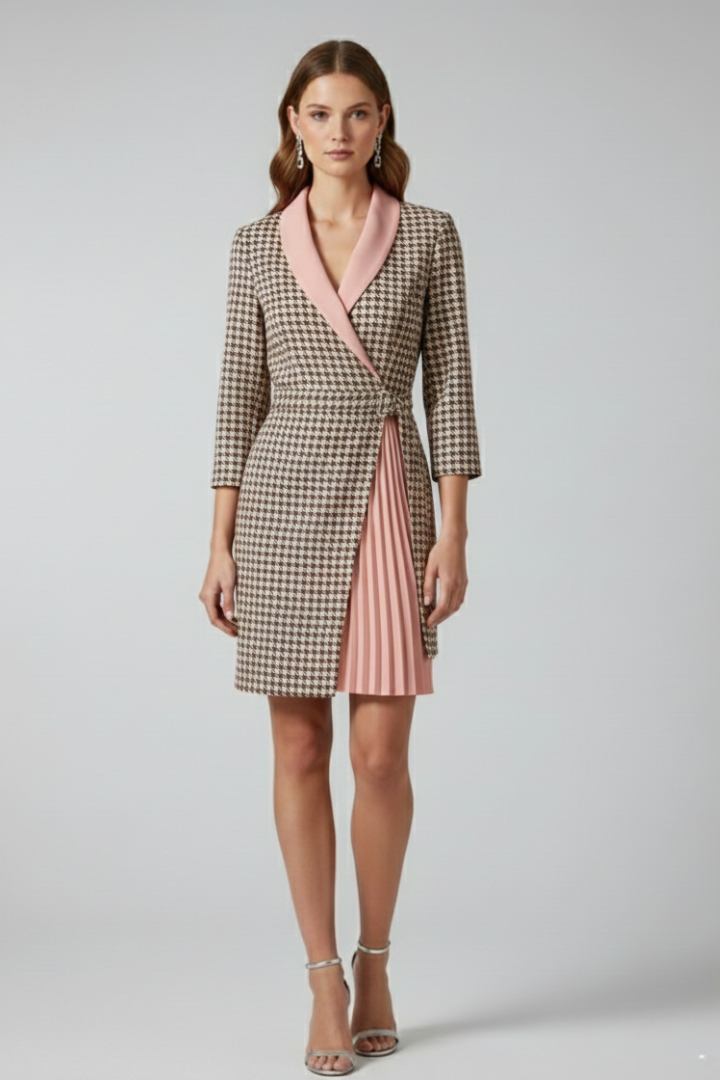 Annie | Women's Blazer Dress with Notched Collar and Straight Hem