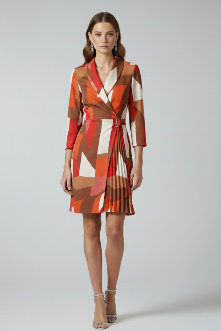 Annie | Women's Blazer Dress with Notched Collar and Straight Hem