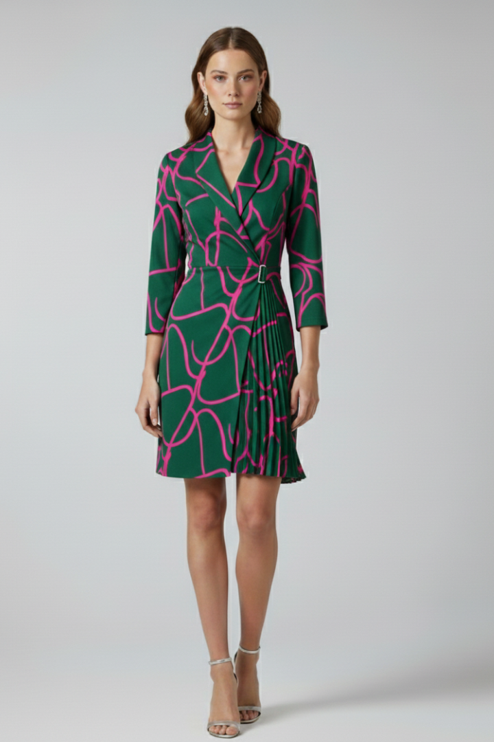 Annie | Women's Blazer Dress with Notched Collar and Straight Hem