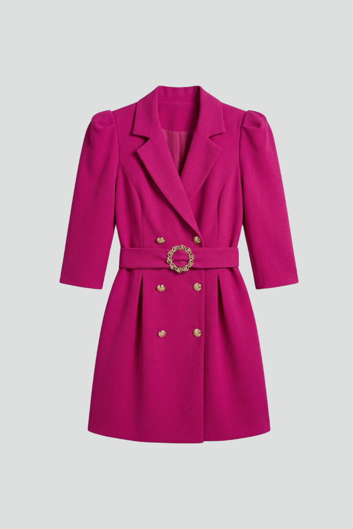 Caroline | Women's Blazer Dress with Notched Lapels and Button Front