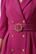 Caroline | Women's Blazer Dress with Notched Lapels and Button Front