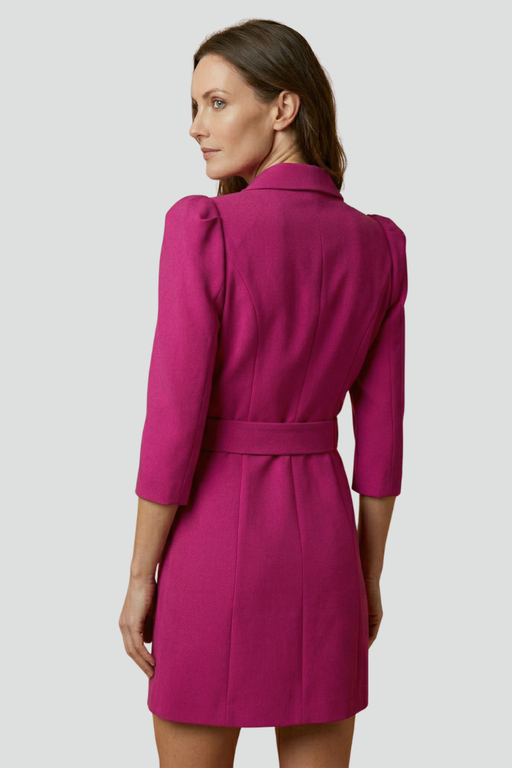 Caroline | Women's Blazer Dress with Notched Lapels and Button Front