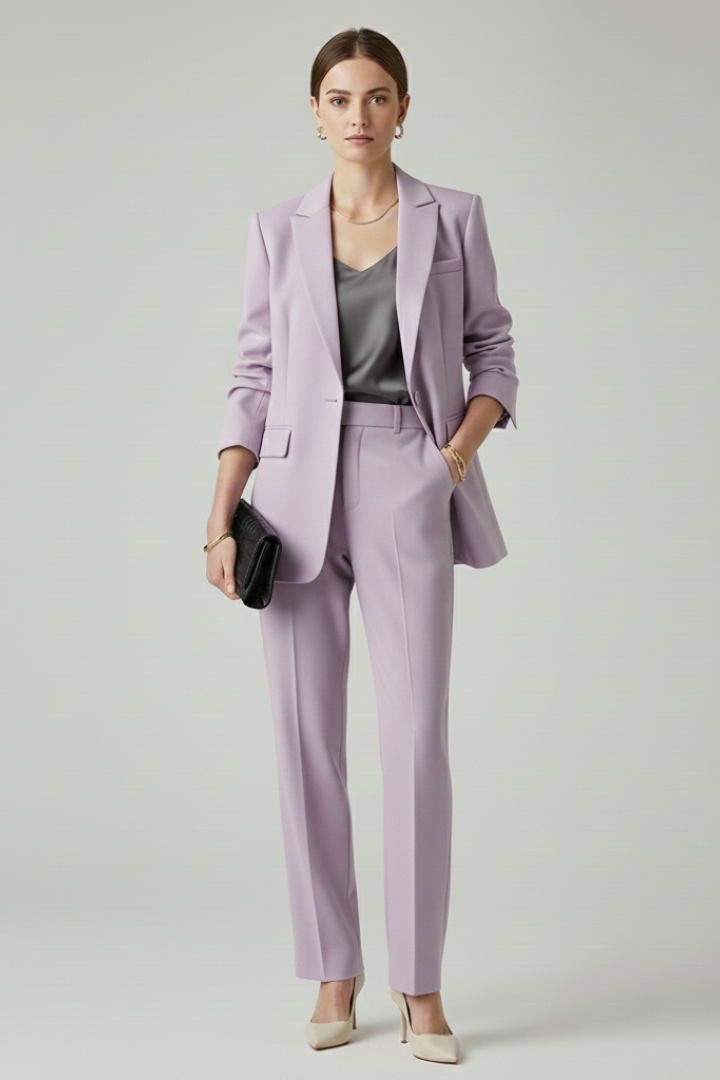 Juliet | Women's Blazer Set with Defined Shape and Straight-Leg Trousers