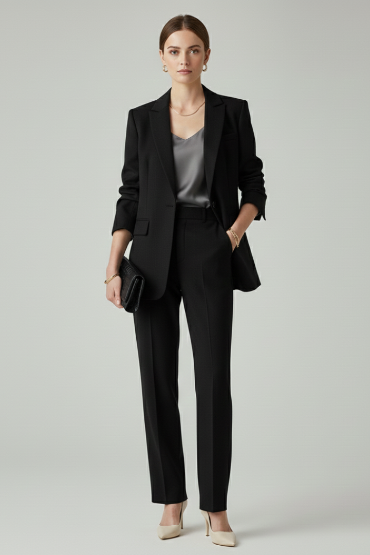 Juliet | Women's Blazer Set with Defined Shape and Straight-Leg Trousers
