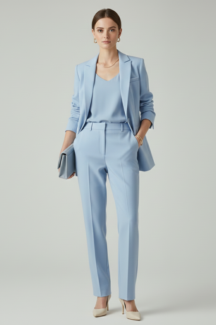 Juliet | Women's Blazer Set with Defined Shape and Straight-Leg Trousers