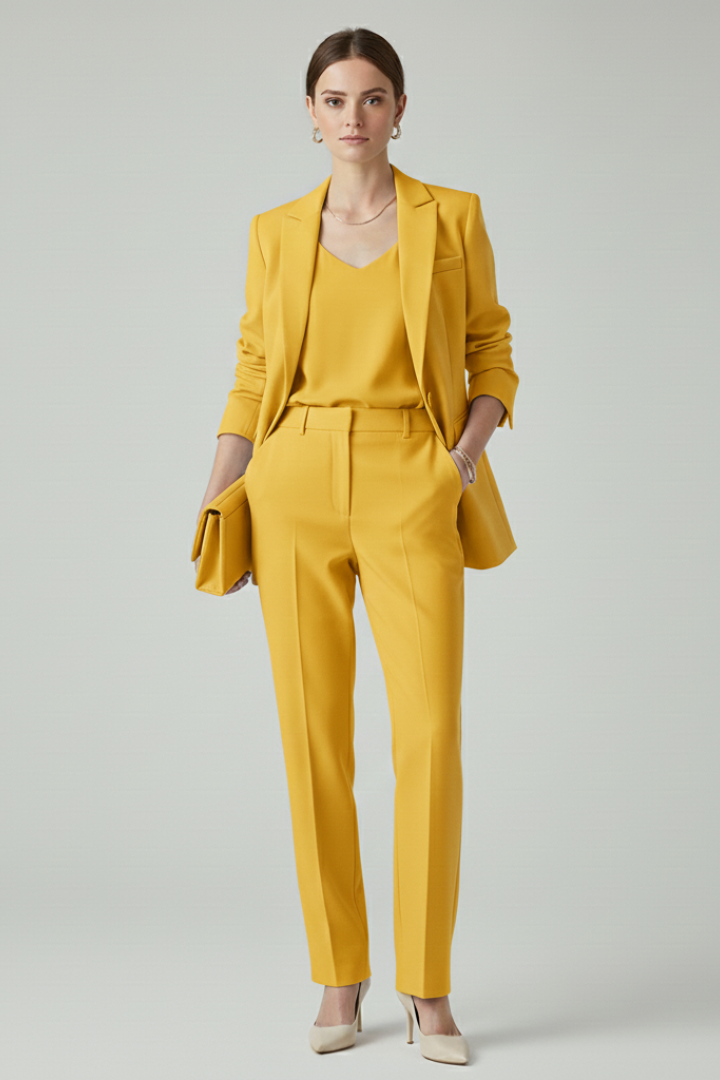 Juliet | Women's Blazer Set with Defined Shape and Straight-Leg Trousers