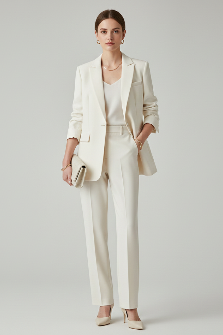 Juliet | Women's Blazer Set with Defined Shape and Straight-Leg Trousers