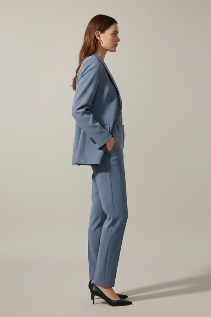 Beatrice | Women's Blazer and Trousers Set with Notched Lapel and Straight Legs