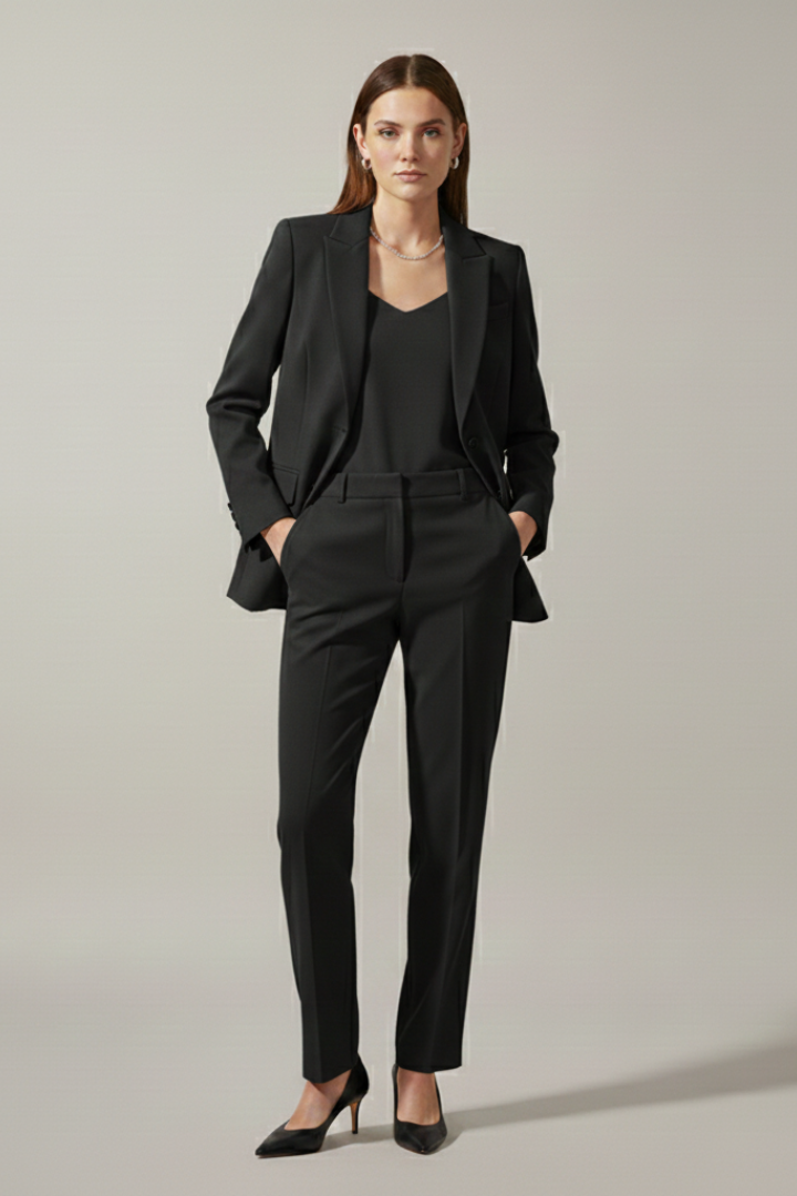 Beatrice | Women's Blazer and Trousers Set with Notched Lapel and Straight Legs