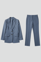 Beatrice | Women's Blazer and Trousers Set with Notched Lapel and Straight Legs
