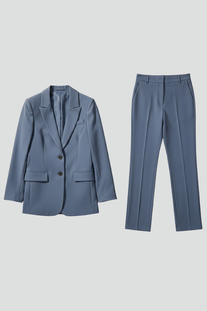 Beatrice | Women's Blazer and Trousers Set with Notched Lapel and Straight Legs
