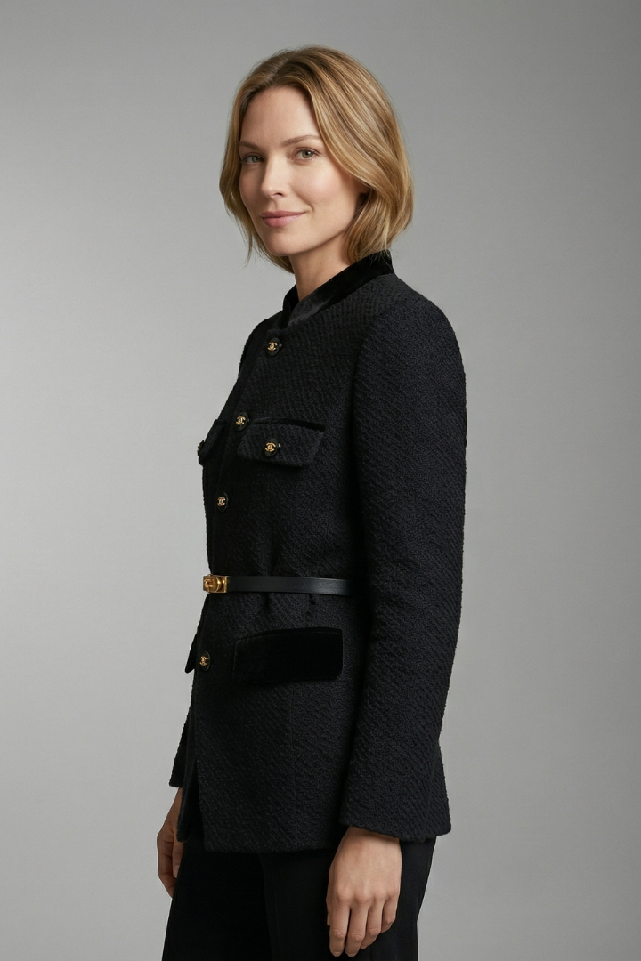 Priscilla | Women's Blazer with Belted Waist and Button Closure