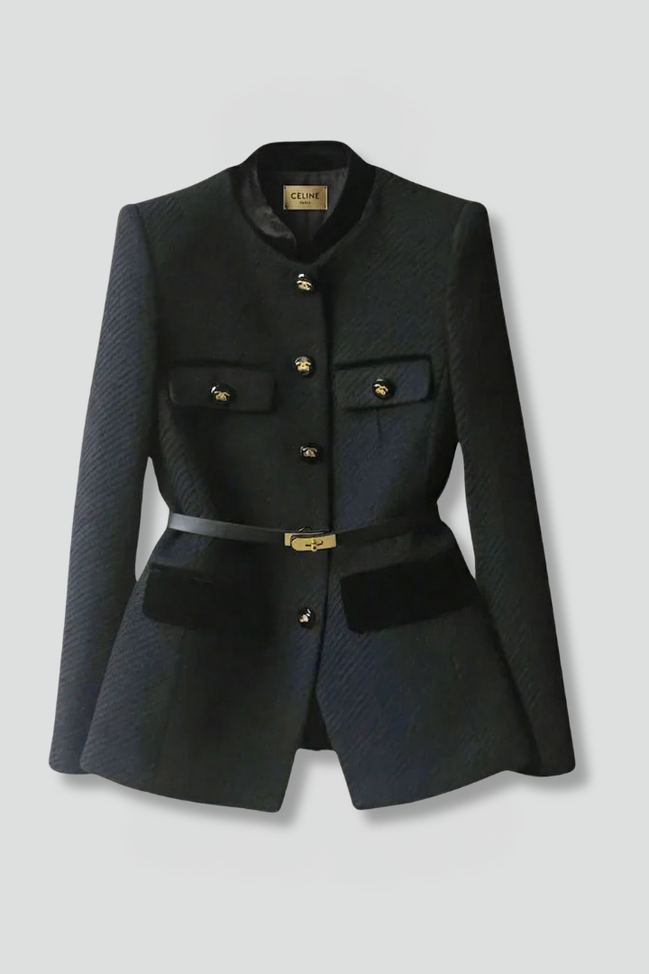 Priscilla | Women's Blazer with Belted Waist and Button Closure