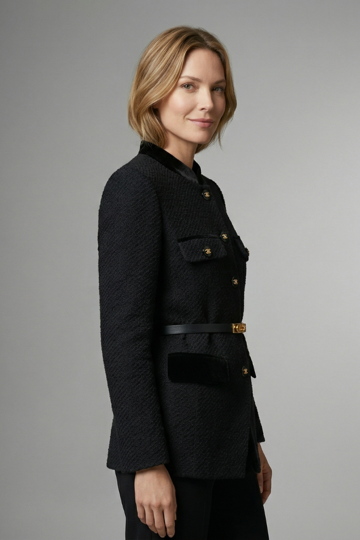 Priscilla | Women's Blazer with Belted Waist and Button Closure