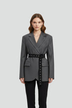 Jane | Women's Blazer with Notched Lapel and Adjustable Belt Detail