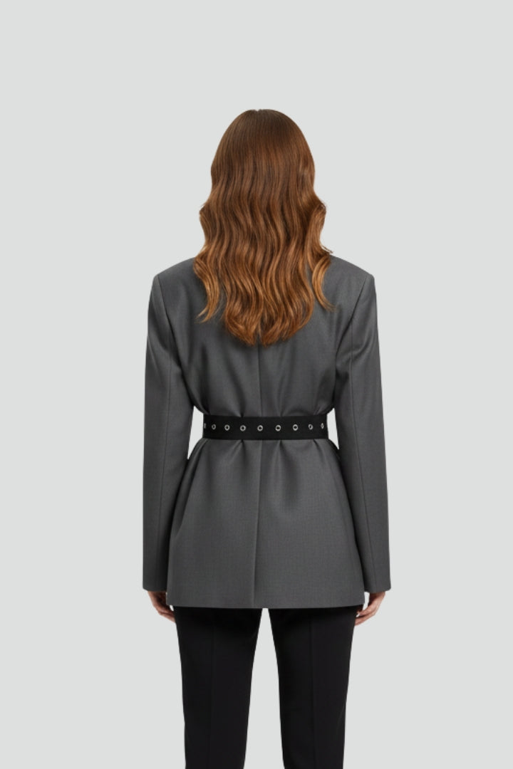 Jane | Women's Blazer with Notched Lapel and Adjustable Belt Detail