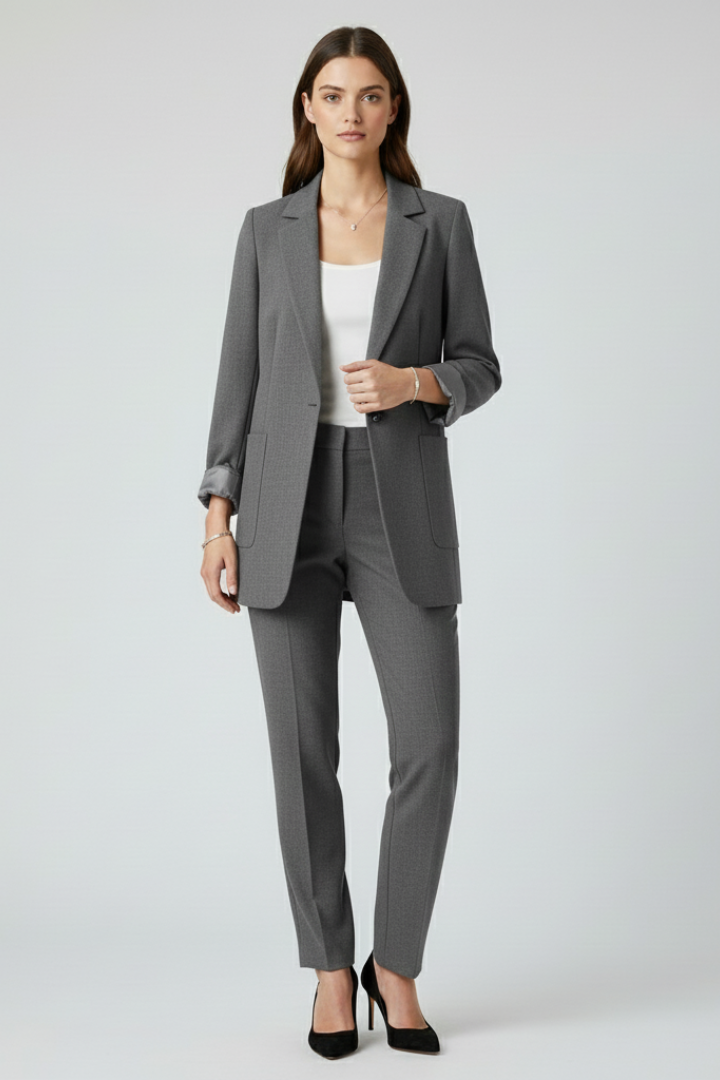 Adeline | Women's Blazer with Open Front and Structured Lapel