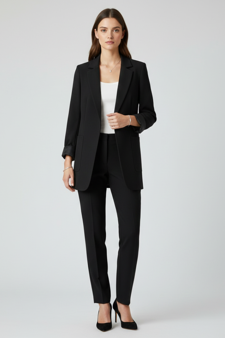 Adeline | Women's Blazer with Open Front and Structured Lapel