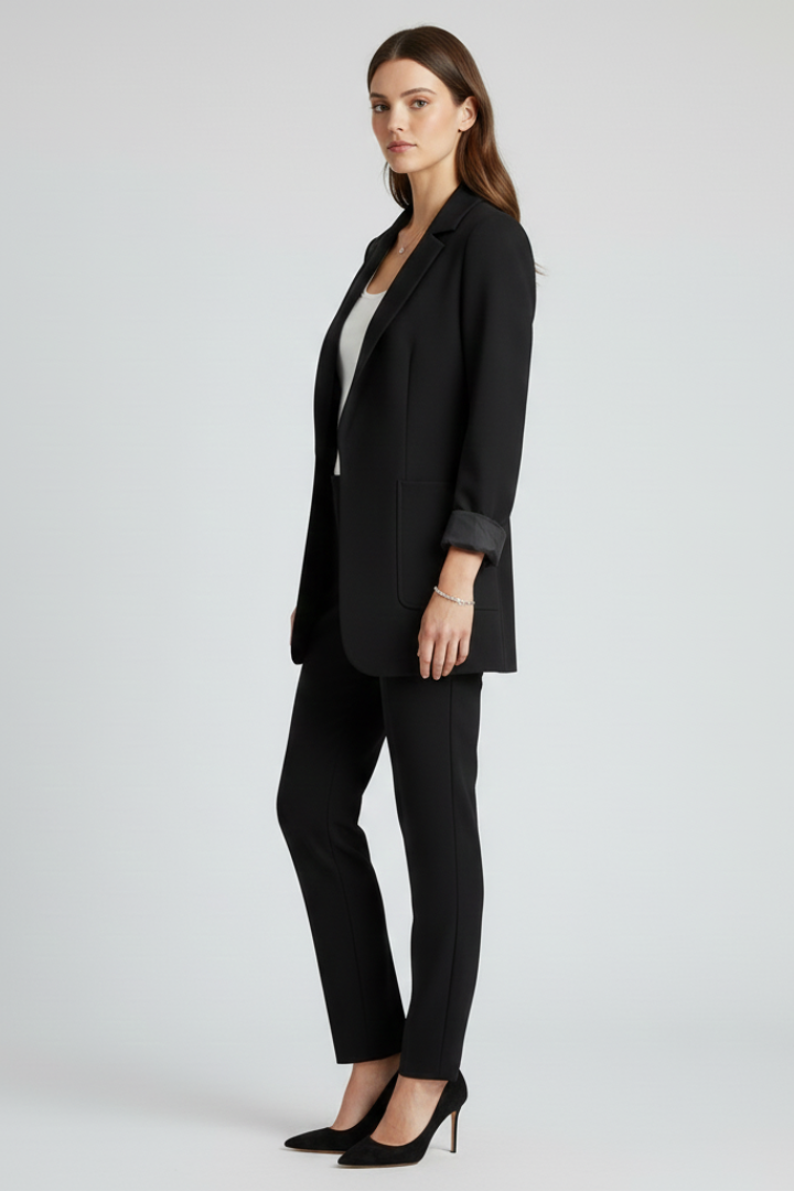 Adeline | Women's Blazer with Open Front and Structured Lapel