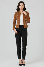 Colleen | Women's Blazer with Stand Collar and Button Detailing