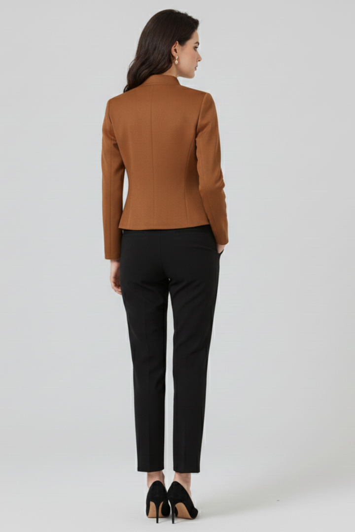Colleen | Women's Blazer with Stand Collar and Button Detailing