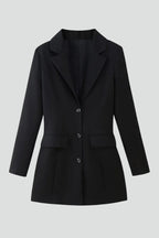 Amelia | Women's Longline Blazer with Notched Lapel and Front Buttons