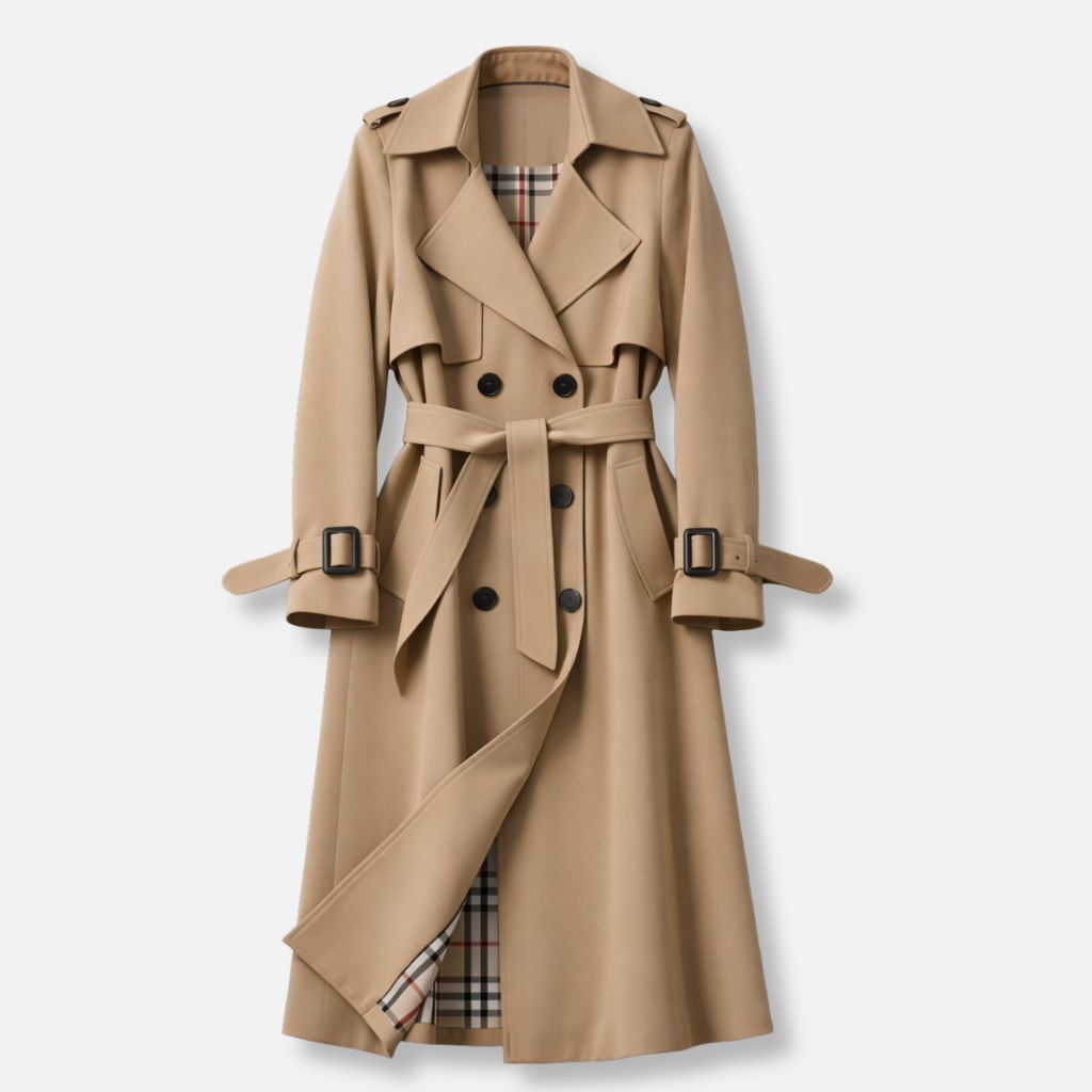 Priscilla | Women's Belted Trench Coat – Tailored Long Fit