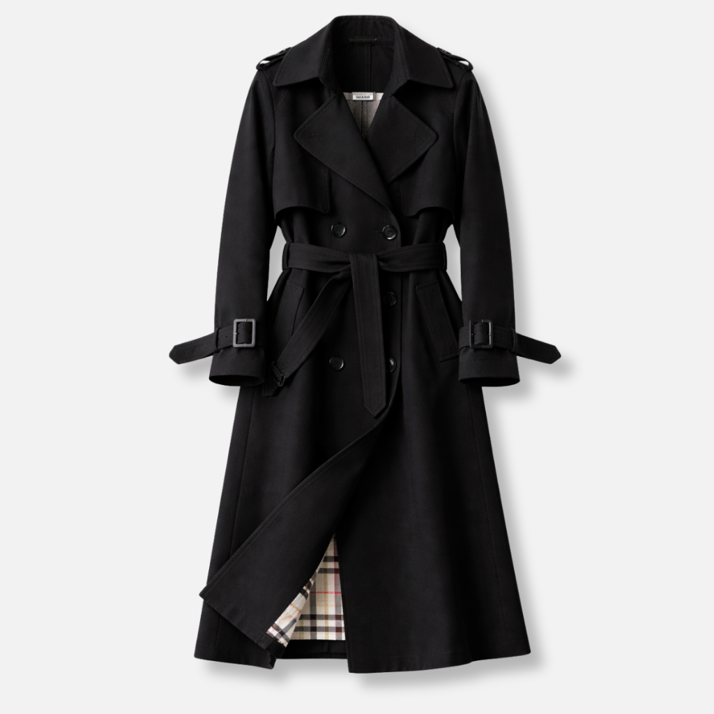 Priscilla | Women's Belted Trench Coat – Tailored Long Fit