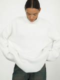 Isla | Women's Wool-Blend Turtleneck Sweater – Relaxed Knitted Winter Pullover for Everyday Layering