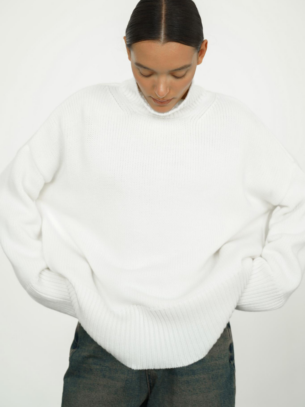 Isla | Women's Wool-Blend Turtleneck Sweater – Relaxed Knitted Winter Pullover for Everyday Layering