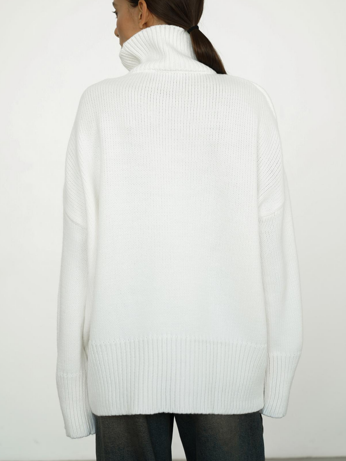 Isla | Women's Wool-Blend Turtleneck Sweater – Relaxed Knitted Winter Pullover for Everyday Layering