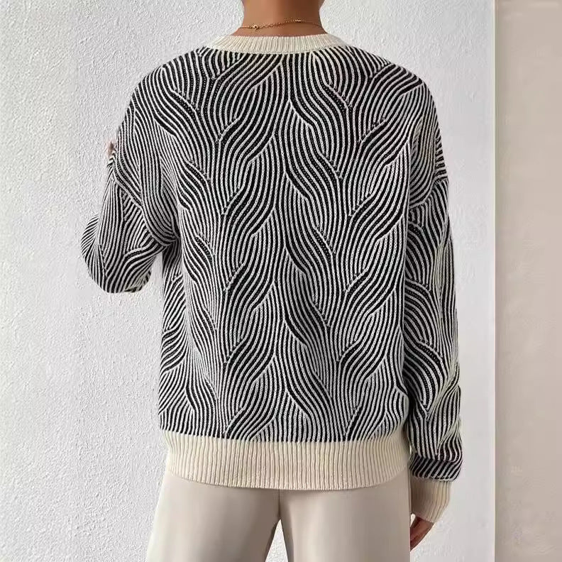 Tilly | Women's Relaxed Crew-Neck Knitted Sweater – Soft Long-Sleeve Layer for Casual Autumn Winter Everyday Wear