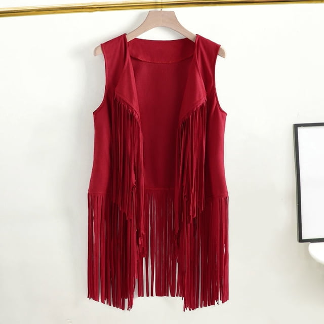 Julia | Women's Longline Fringe Vest – Sleeveless Western-Inspired Festival Layer for Summer Parties