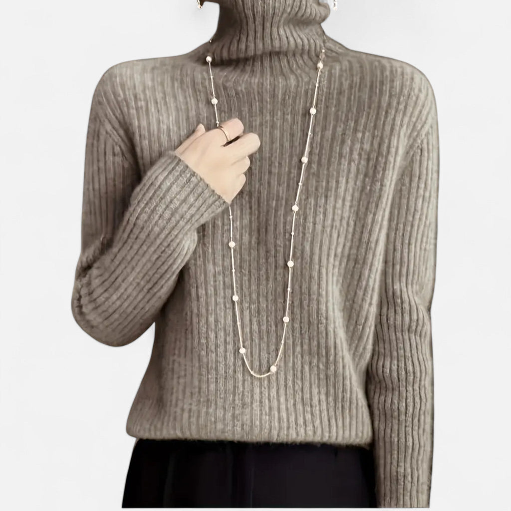 Hailey | Women's Thick Ribbed Turtleneck Sweater